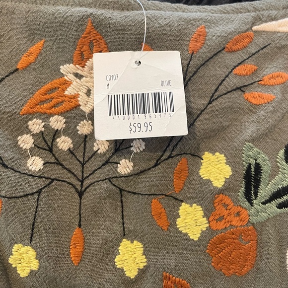 NWT Altar’d State olive green embroidered skirt - Picture 13 of 14